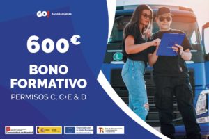 Bono formativo 600€ Permisos C, C+E y D